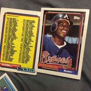 1992 topps Deion Sanders baseball card #645